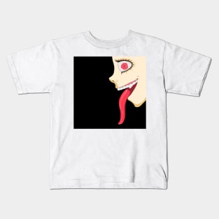 Girl with a long tongue Kids T-Shirt